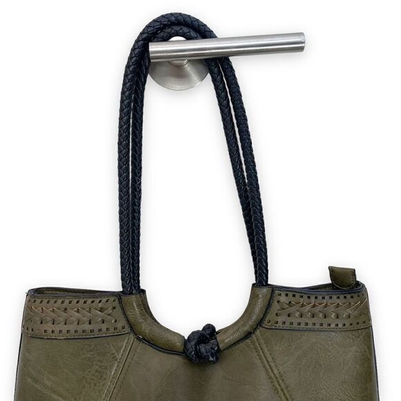 Whip Stich Faux Leather Tote Bag - Picture 4 of 7